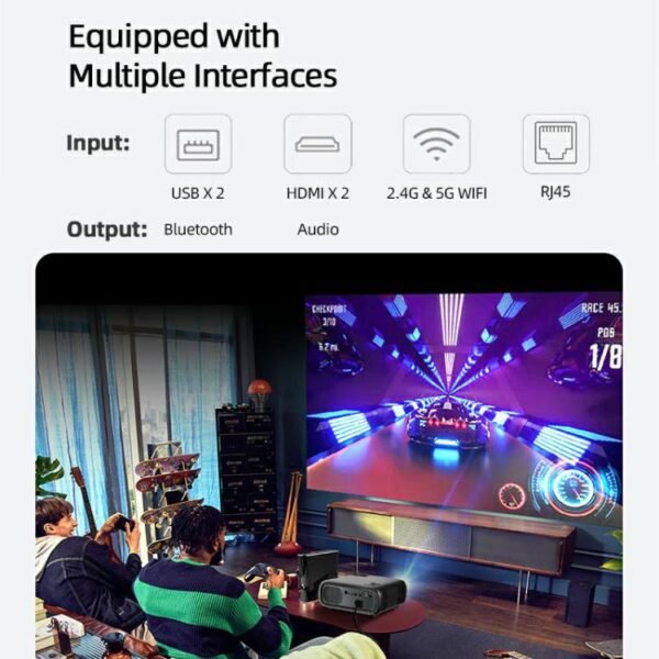 AUN AKEY9S 1080P 1000ANSI Autofocus WIFI Display Smart Projector, US Plug, UK Plug, AU Plug, EU Plug - Image 12
