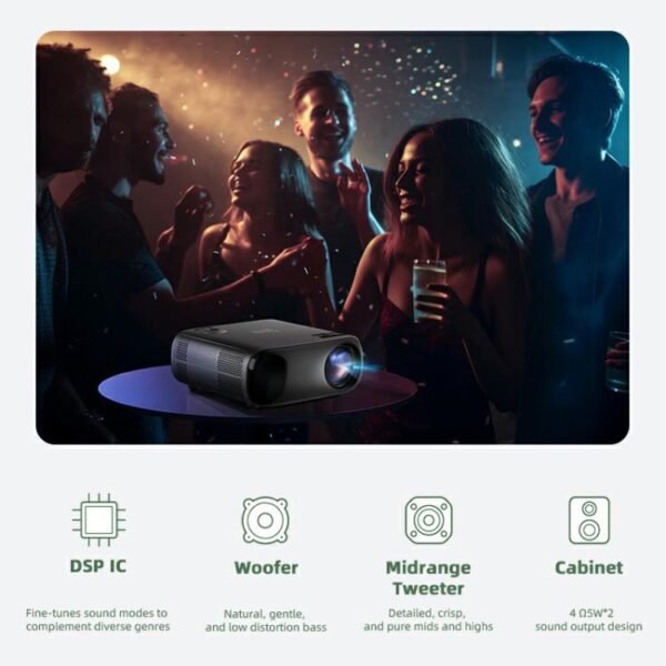 AUN AKEY9S 1080P 1000ANSI Autofocus WIFI Display Smart Projector, US Plug, UK Plug, AU Plug, EU Plug - Image 15