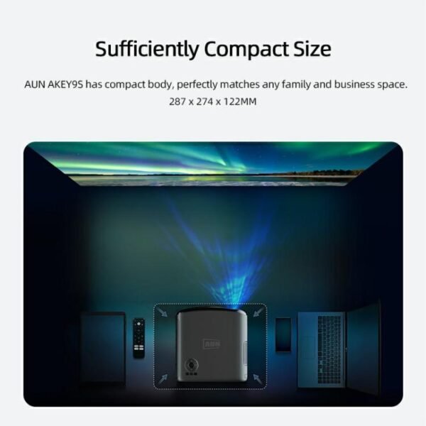 AUN AKEY9S 1080P 1000ANSI Autofocus WIFI Display Smart Projector, US Plug, UK Plug, AU Plug, EU Plug - Image 16