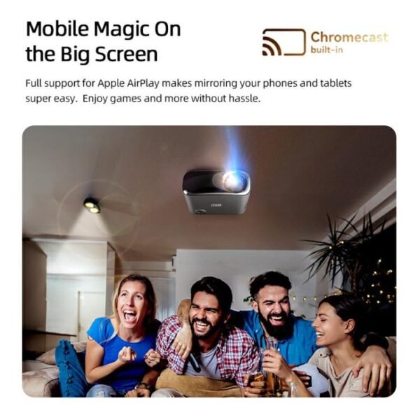 AUN AKEY9S 1080P 1000ANSI Autofocus WIFI Display Smart Projector, US Plug, UK Plug, AU Plug, EU Plug - Image 8