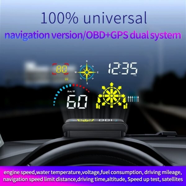 Q10 Car HUD Head-up Display GPS Speed Meter - Image 3