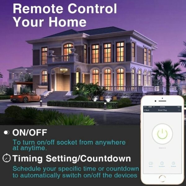 JH-G09U 15A 2.4GHz WiFi Control Hubless Smart Home Power Socket Works with Alexa  & Google Home, AC 100-240V, US Plug, JH-G09U - Image 11