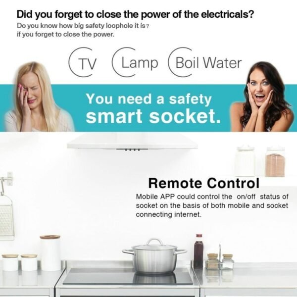 JH-G09U 15A 2.4GHz WiFi Control Hubless Smart Home Power Socket Works with Alexa  & Google Home, AC 100-240V, US Plug, JH-G09U - Image 9