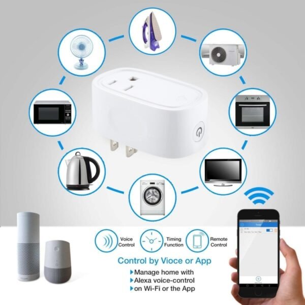 JH-G09U 15A 2.4GHz WiFi Control Hubless Smart Home Power Socket Works with Alexa  & Google Home, AC 100-240V, US Plug, JH-G09U - Image 10