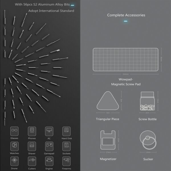 Xiaomi WOWSTICK 1F+ 69 in 1 Electric Screwdriver Cordless Lithium-ion Charge LED Power Screwdriver