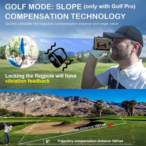 SNDWAY SW1000A Handheld Outdoor Waterproof Telescope Range Finder Distance Measurer, 1000m - Image 7
