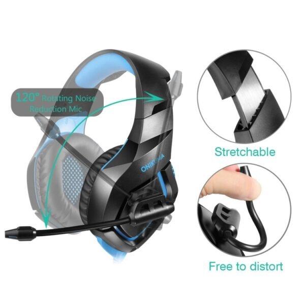 ONIKUMA K1-B Deep Bass Noise Canceling Camouflage Gaming Headphone with Microphone - Image 3