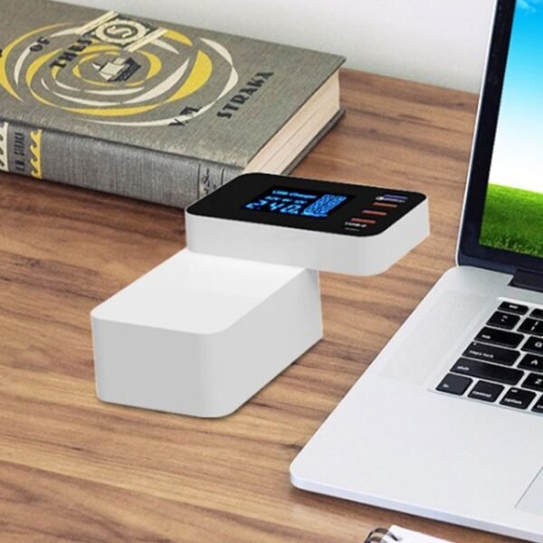 CDA33Q 40W QC 3.0 USB + 3 USB Ports + USB-C / Type-C Ports Multi-function Charger with LED Display, EU Plug