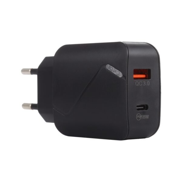 LZ-819A+C QC3.0 USB + PD 18W USB-C / Type-C Interfaces Travel Charg...