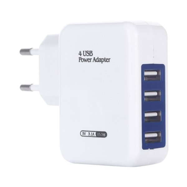 HT-CD03 15.5W 5V 3.1A 4-Port USB Wall Charger Travel Charger, EU Pl... - Image 2