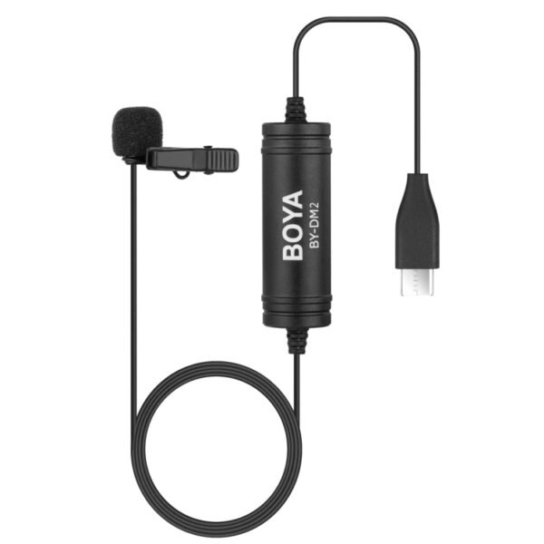 BOYA BY-DM2 USB-C / Type-C Broadcast Lavalier Condenser Microphone ... - Image 2