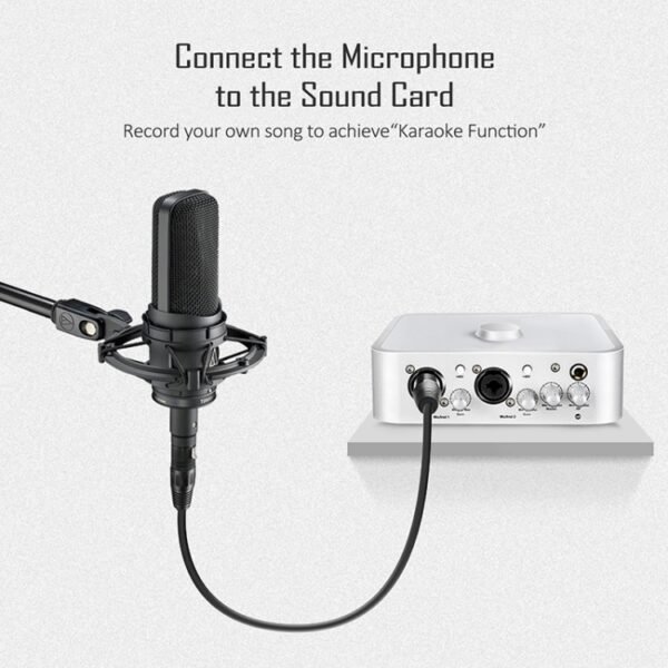 1.8m 3-Pin XLR Male to XLR Female MIC Shielded Cable Microphone Aud...