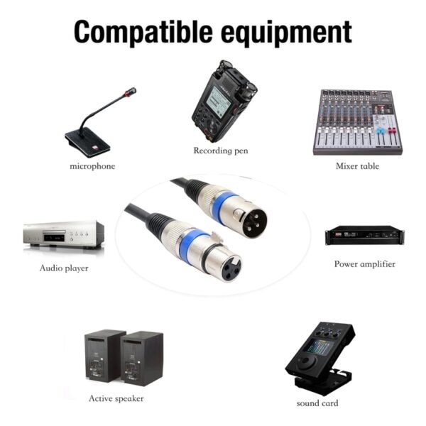 3m 3-Pin XLR Male to XLR Female MIC Shielded Cable Microphone Audio Cord - Image 4