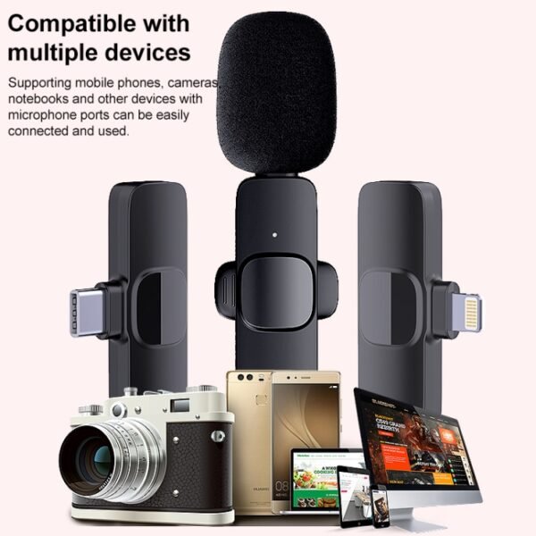 LT07 8 Pin Interface Mini Wireless Lavalier Microphone