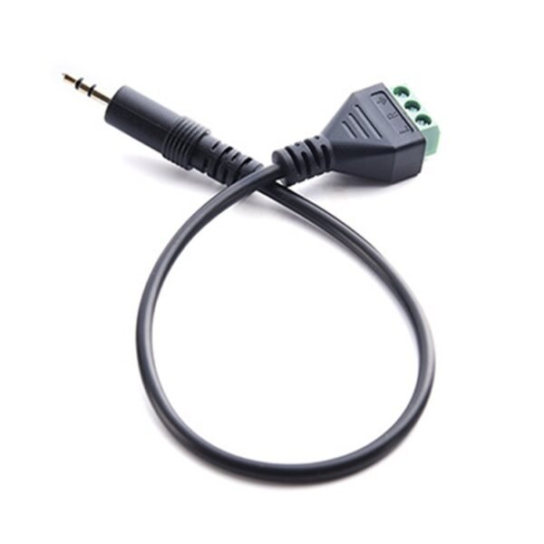 3.5mm 3 Pin Stereo Male to AV Screw Terminal Audio Jacks Terminal Male Lock Connector Cable, Length: 30cm - Image 3