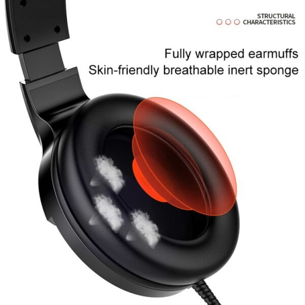 YINDIAO Q2 Head-mounted Wired Gaming Headset with Microphone, Versi... - Image 4