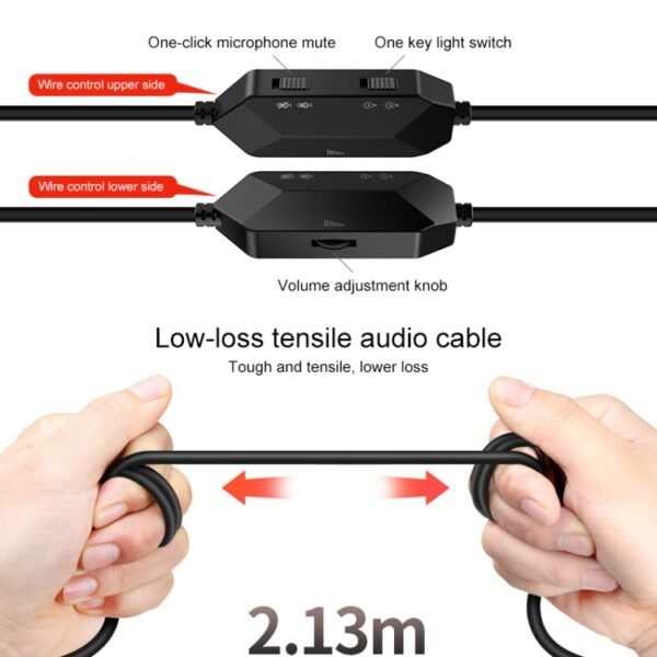 YINDIAO Q2 Head-mounted Wired Gaming Headset with Microphone, Versi... - Image 6