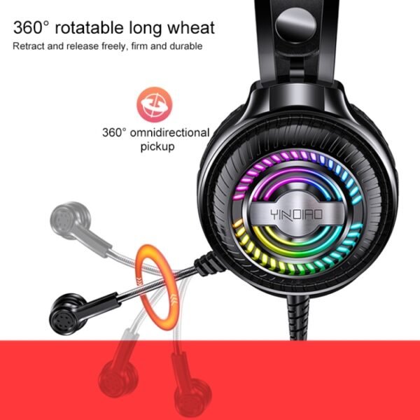 YINDIAO Q4 Head-mounted Wired Gaming Headset with Microphone, Versi... - Image 2