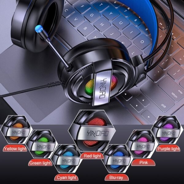 YINDIAO Q3 USB Wired E-sports Gaming Headset with Mic & RGB Light, ... - Image 11