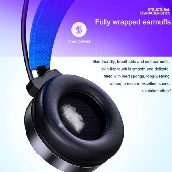 YINDIAO Q3 USB Wired E-sports Gaming Headset with Mic & RGB Light, ... - Image 4