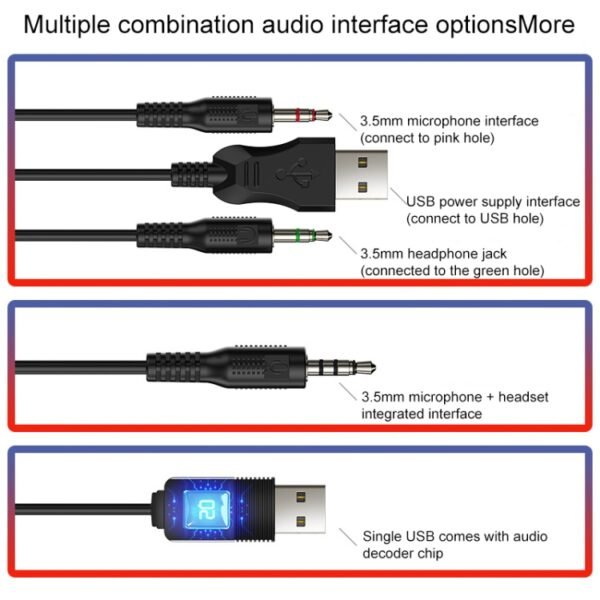 YINDIAO Q3 USB Wired E-sports Gaming Headset with Mic & RGB Light, ... - Image 7
