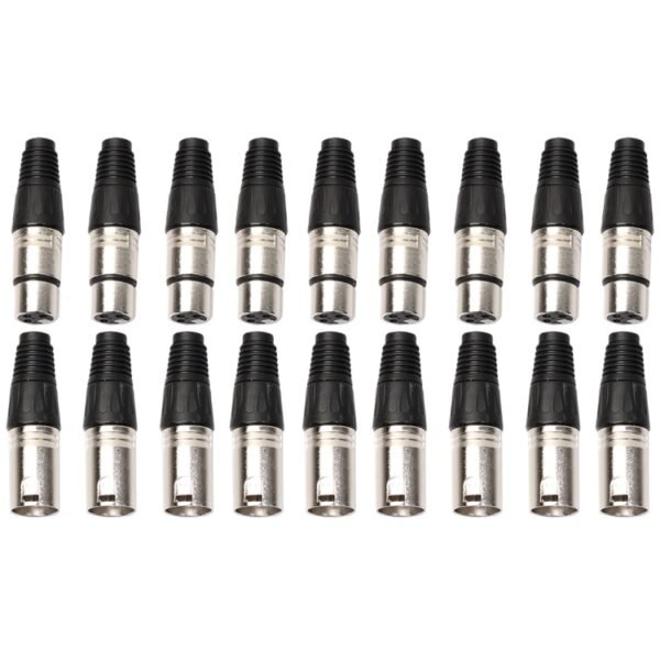 10 Pairs 3 Pin XLR Plug Male + Female Jack Mic Jack Plug Socket Connector - Image 2