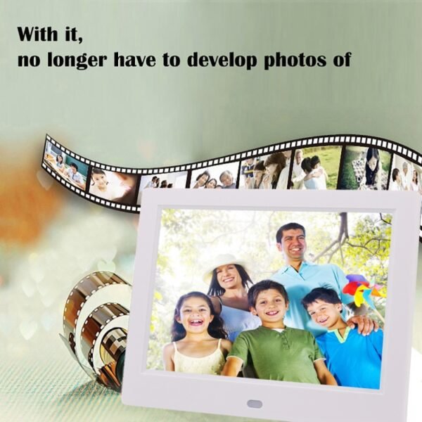AC 100-240V 8 inch TFT Screen Digital Photo Frame with Holder & Rem... - Image 7