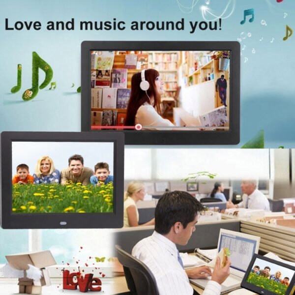 AC 100-240V 8 inch TFT Screen Digital Photo Frame with Holder & Rem... - Image 8