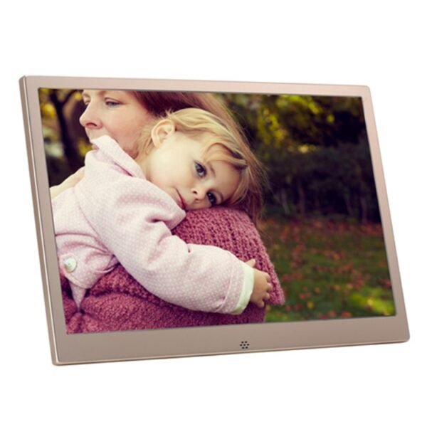 HSD1303 13.3 inch LED 1280x800 High Resolution Display Digital Photo Frame with Holder and Remote Control, Support SD / MMC / MS Card / USB Port, US Plug(Gold) - Image 2