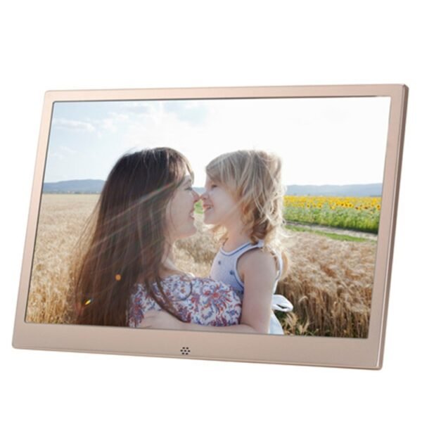 HSD1303 13.3 inch LED 1280x800 High Resolution Display Digital Photo Frame with Holder and Remote Control, Support SD / MMC / MS Card / USB Port, US Plug(Gold) - Image 3