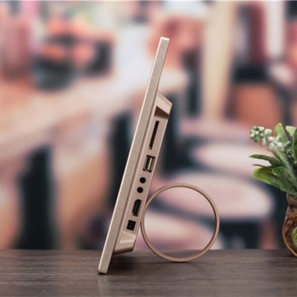 HSD1303 13.3 inch LED 1280x800 High Resolution Display Digital Photo Frame with Holder and Remote Control, Support SD / MMC / MS Card / USB Port, US Plug(Gold) - Image 6