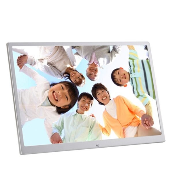HSD1504 15.4 inch LED 1280x800 High Resolution Display Digital Photo Frame with Holder and Remote Control, Support SD / MMC / MS Card / USB Port, US Plug(Silver) - Image 2