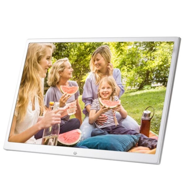 HSD1504 15.4 inch LED 1280x800 High Resolution Display Digital Photo Frame with Holder and Remote Control, Support SD / MMC / MS Card / USB Port, US Plug(Silver) - Image 3