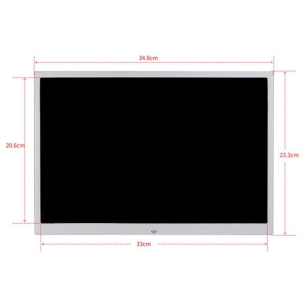 HSD1504 15.4 inch LED 1280x800 High Resolution Display Digital Photo Frame with Holder and Remote Control, Support SD / MMC / MS Card / USB Port, US Plug(Silver) - Image 5