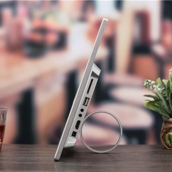 HSD1504 15.4 inch LED 1280x800 High Resolution Display Digital Photo Frame with Holder and Remote Control, Support SD / MMC / MS Card / USB Port, US Plug(Silver) - Image 6