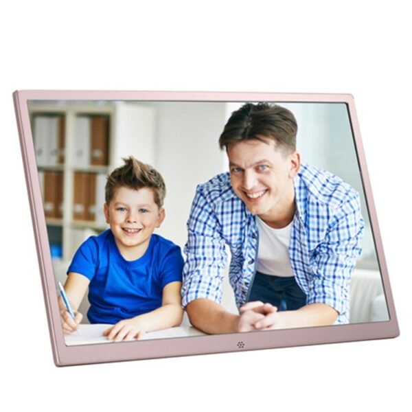 HSD1707 17 inch LED 1440X900 High Resolution Display Digital Photo Frame with Holder and Remote Control, Support SD / MMC / MS Card / USB Port, US Plug(Gold) - Image 2