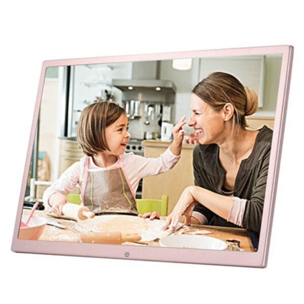 HSD1707 17 inch LED 1440X900 High Resolution Display Digital Photo Frame with Holder and Remote Control, Support SD / MMC / MS Card / USB Port, US Plug(Gold) - Image 3