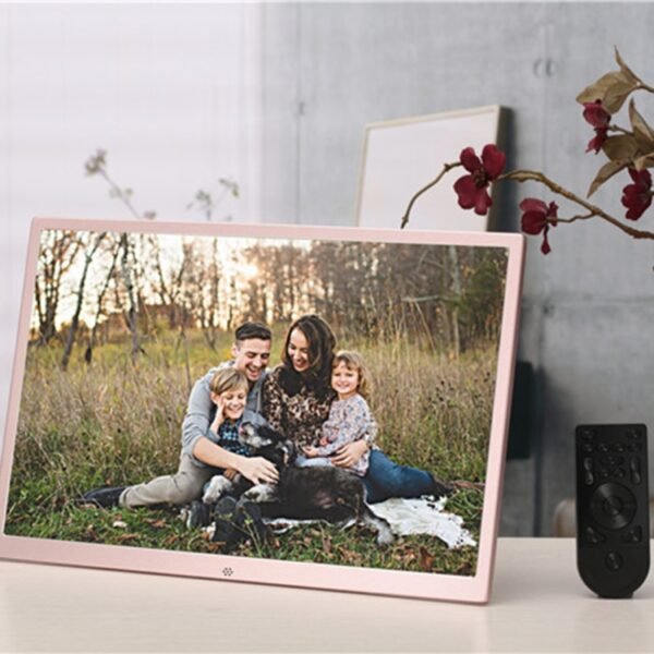 HSD1707 17 inch LED 1440X900 High Resolution Display Digital Photo Frame with Holder and Remote Control, Support SD / MMC / MS Card / USB Port, US Plug(Gold) - Image 7
