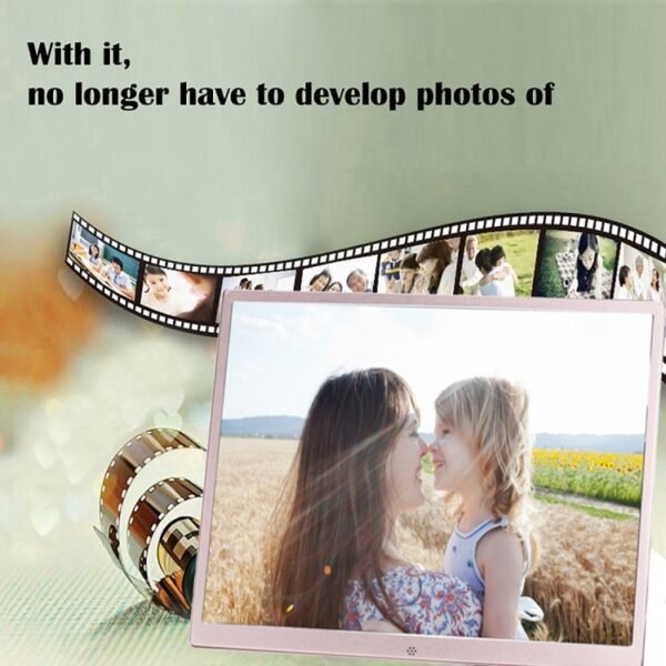 HSD1707 17 inch LED 1440X900 High Resolution Display Digital Photo Frame with Holder and Remote Control, Support SD / MMC / MS Card / USB Port, US Plug(Gold) - Image 8
