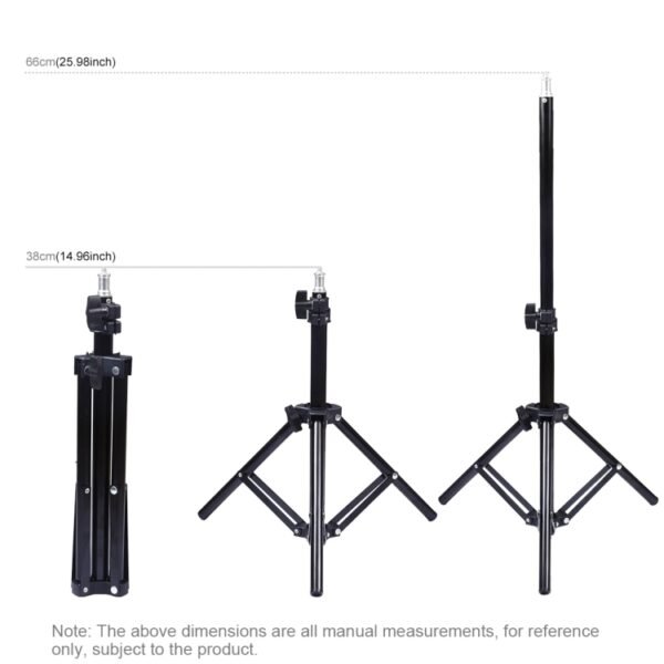 PULUZ 70cm Tripod Mount +  Live Broadcast Dual Phone Bracket + 6.2 inch 16cm LED Ring Vlogging Video Light Kits - Image 3