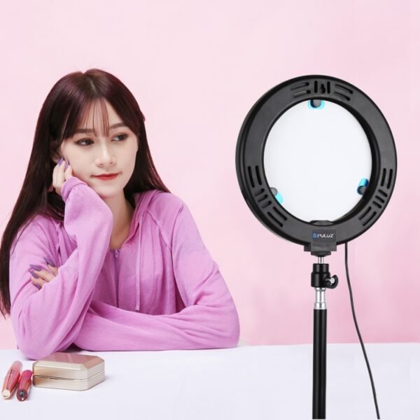 PULUZ 7.9 inch 20cm Mirror Light+ 1.1m Tripod Mount USB 3 Modes Dim... - Image 9