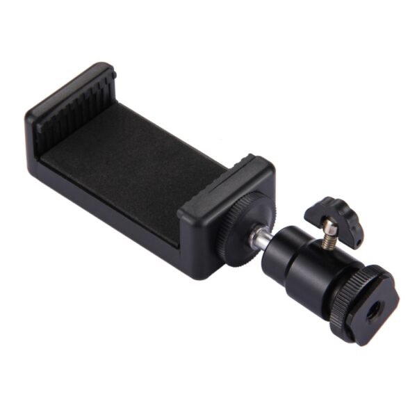 PULUZ 1/4 inch Hot Shoe Tripod Head +  Tripod Stand Clamp for iPhone, Samsung, Huawei, HTC, 5.5cm - 8cm Width Smartphones