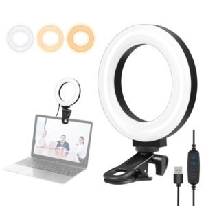 PULUZ 4.7 inch 12cm Ring Selfie Light 3 Modes USB Dimmable Dual Col...