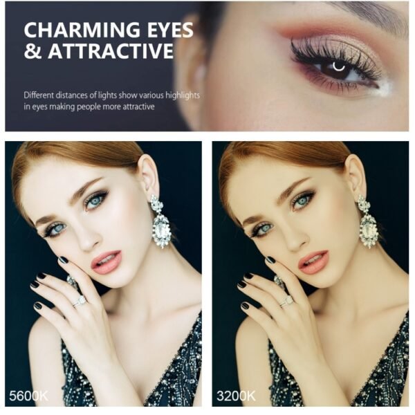 PULUZ 6.2 inch 16cm Ring Selfie Light 3 Modes USB Dimmable Dual Col...