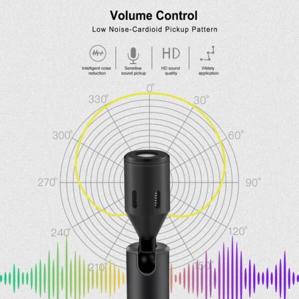 PULUZ 8PIN Jack Mobile Phone Omnidirectional Condenser Adjustable M...