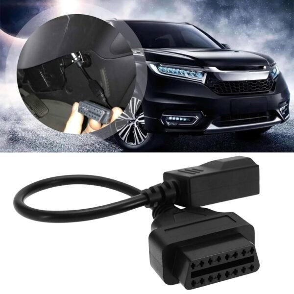 3 Pin to 16 Pin OBD Diagnostic Cable for Honda(Black)