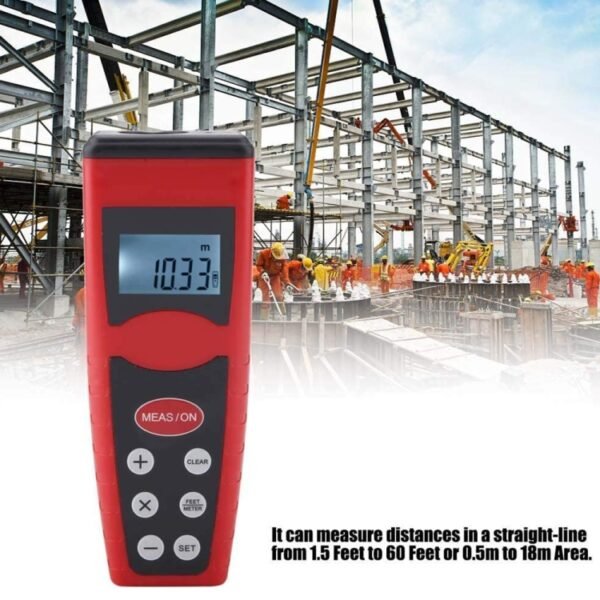 Ultrasonic Distance Measure Measurer with Laser Pointer, Range: 0.5-18m (CP-3000) - Image 7