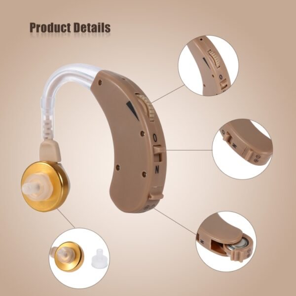 JECPP Behind Ear Sound Amplifier Adjustable Tone Hearing Aid - Image 8