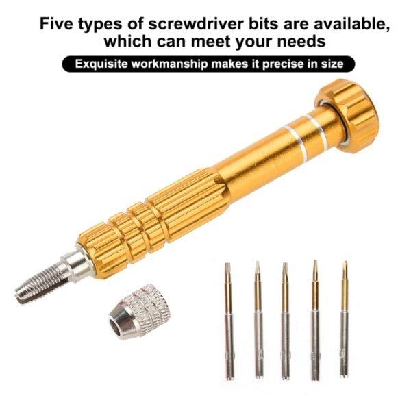 5 in 1 Gold Series Screwdriver Sets (T5 / T6 / 1.2 / 1.5 / 0.8) - Image 5