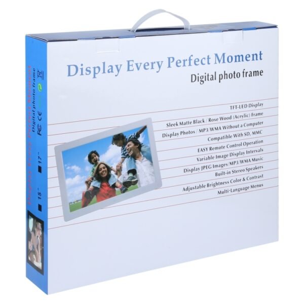 17 inch Multi-media Music & Movie Player Digital Photo Frame with Remote Control, Mstar V59 Program, Support USB / SD Card / HD Port, Built in Stereo Speaker - Image 8